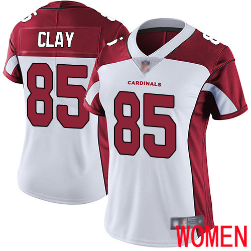 Arizona Cardinals Limited White Women Charles Clay Road Jersey NFL Football #85 Vapor Untouchable->women nfl jersey->Women Jersey